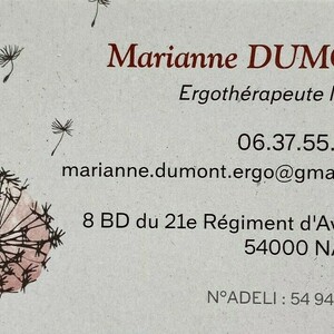 Marianne DUMONT Nancy, Ergothérapeute 
